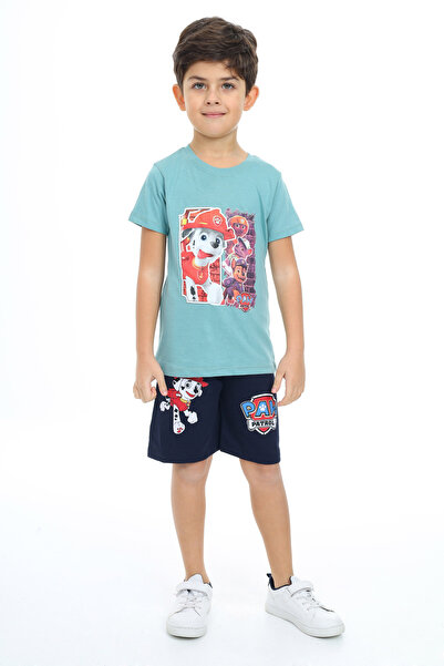 e-çocuk 2020 Boy's Set - Paw Petrol Printed Top and Bottom Set
