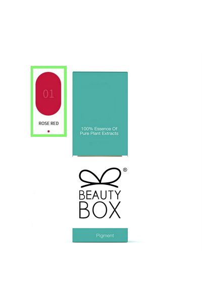 Beauty Box Rose Red Vegan Permanent Makeup Paint PMU Pigment Nontoxic Essence of Pure Plant Extracts 12ml