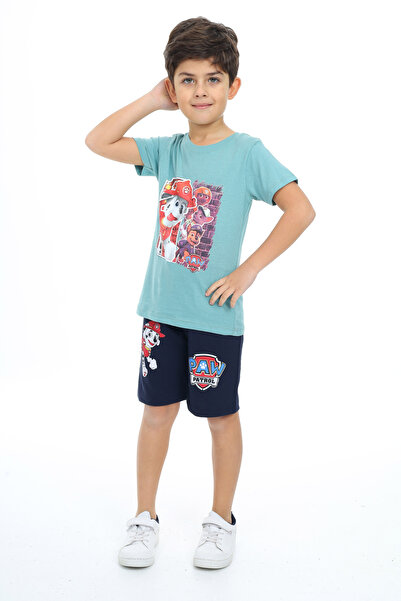e-çocuk 2020 Boy's Set - Paw Petrol Printed Top and Bottom Set
