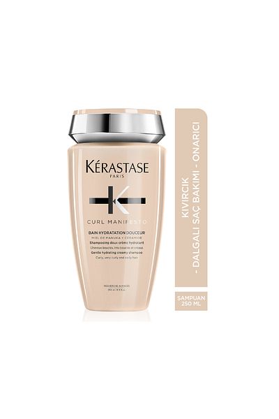 Kerastase Curl Manifesto Bain - 250 ml Nourishing and Strengthening Shampoo for Curly Hair