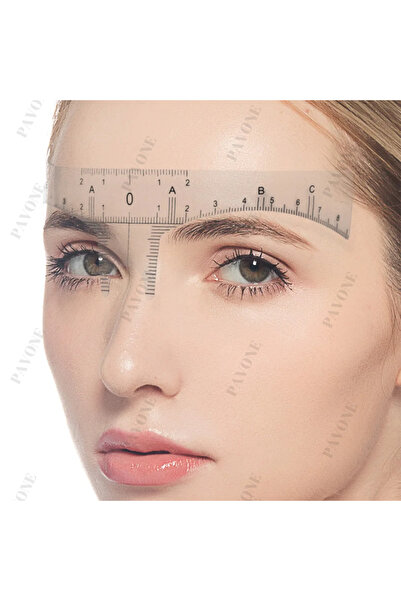 Pavone RIGLA DE VERIFICARE ȘI MĂSURARE A MACHIAJULUI PERMANENT - RIGLA DE MĂSURARE MICROBLADING - RIGLA DE MĂSURARE A FRONTALĂI DIN PLEXY