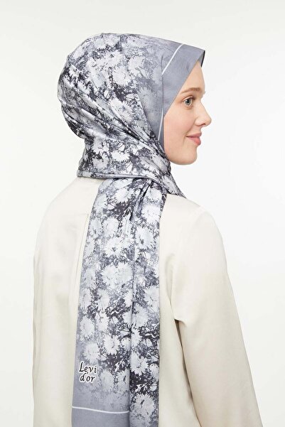 Levidor Γκρι σάλι με ριγέ