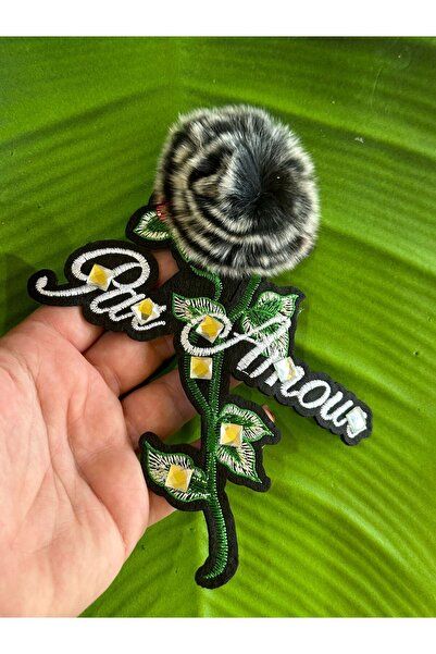 Gönülden Tasarım 18X14 СМ АПЛИКАЦИЯ ЗА БРОДЕРИЯ С ПОМПОНИ И КАМЪЦИ С ПРЕДЯСТИЯ