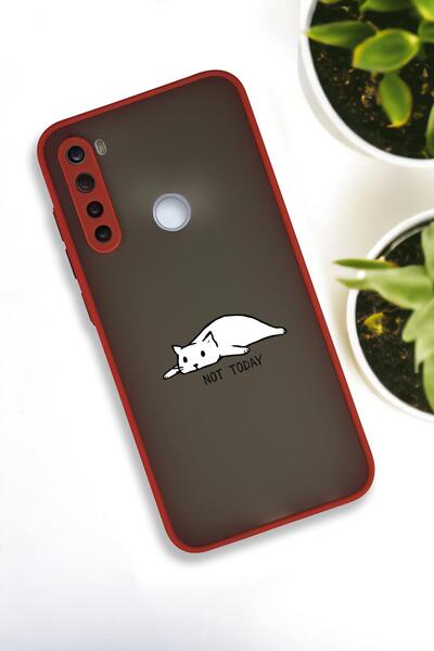 mooodcase Xiaomi Redmi Note 8 Uyumlu Not Today Desenli Buzlu Şeffaf Lüx Telefon Kılıfı