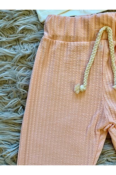 enes baby Gofre fabric trousers tunic girls summer 2-piece set