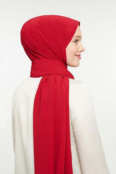 Levidor Dark Red Flat Medina Silk Shawl