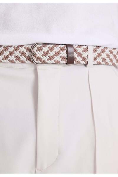 WESTMARK LONDON Εκρού Πλεκτό Μοντέλο Ευέλικτη Ρυθμιζόμενη Ανδρική Ζώνη WMBLAKE