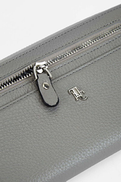 Tamer Tanca Women's Genuine Leather Gray Daily Wallet
