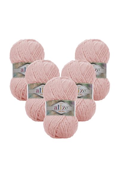 Alize Softy Plus 5 Pack 340 Powder Pink Πλεκτό νήμα