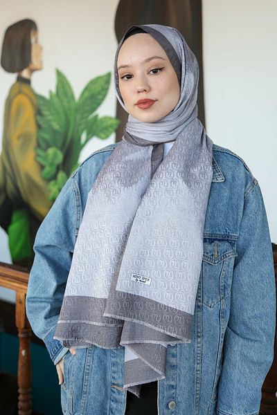 Hint İpek Monogram Shawl MONOV08-04