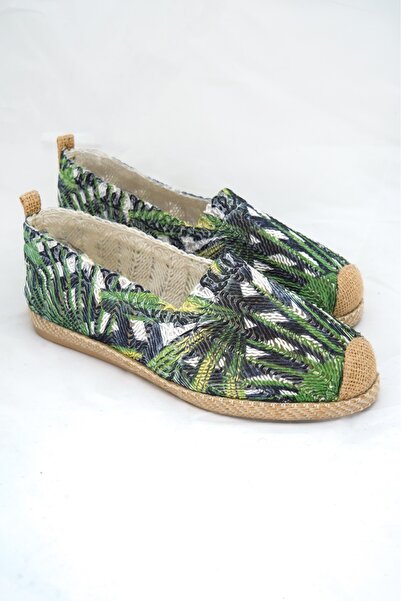 Lively Stylish Jungle Çok Renkli Örgü Triko Kadın Espadril