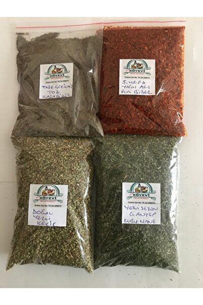 Köyevi 4 Lü Baharat Seti 100 Gram ( Yağlı Pul Biber Doğal Kekik Kurutulmuş Na...
