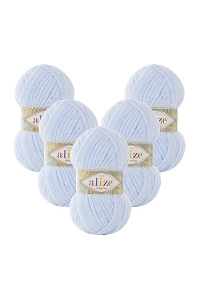 Alize Softy Plus 5 τεμαχίων 183 Ανοιχτό μπλε πλεκτό νήμα