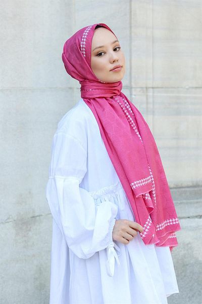 Hint İpek Monogram Shawl MONOV02-09