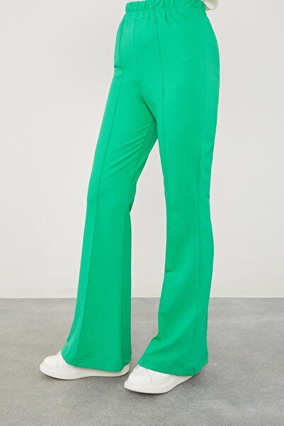 Levidor Benetton Beli Lastikli Kuşgözü Detaylı Pantolon