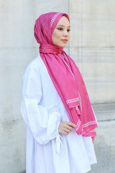 Hint İpek Monogram Shawl MONOV02-09