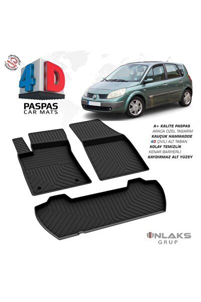 Türkmen TÜRKMEN Renault Scenic 2 2003-2009 Arası  A+Kalite 4D Siyah Havuzlu K...