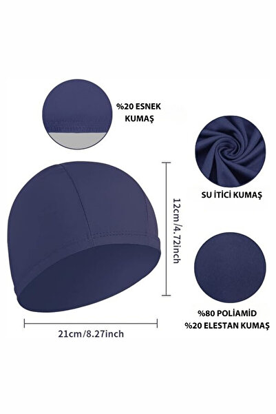 NIDAGE Șapcă de înot plată, flexibilă, repelentă la apă, pentru piscină și pl...