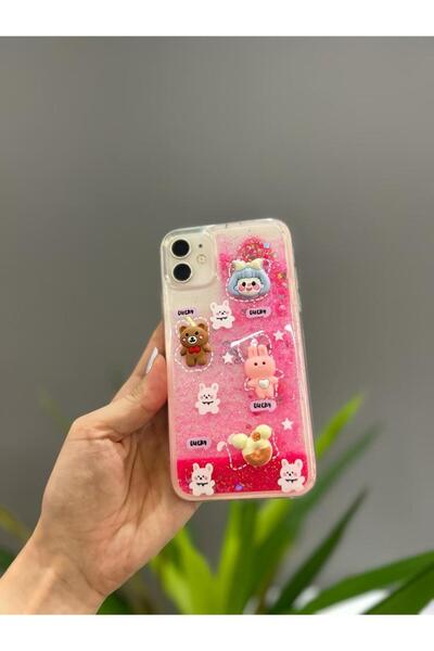 Mi7a Sevimli Figürlü Sulu Simli Iphone 11 Kılıfı