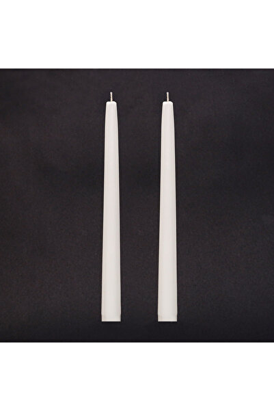 Missi 2 Li Ekru Şamdan Mum Seti