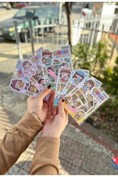 YEŞİL KIRTASİYE ملصق لوسي ميني شفاف قطعة واحدة (30 ملصقًا مختلفًا)
