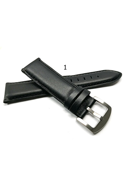 FADO Genuine Leather 24 mm black leather watch band suitable for all brands N...