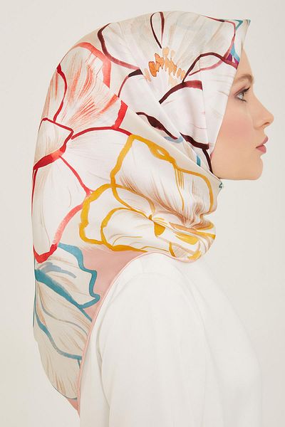 Armine Silk Scarf 9110d-08 2024 Summer Silk Twill