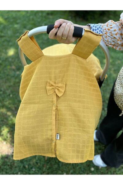 runbaby Run Baby Muslin Fabric Snap Pushchair Cover (MUSTARD) 75x100cm
