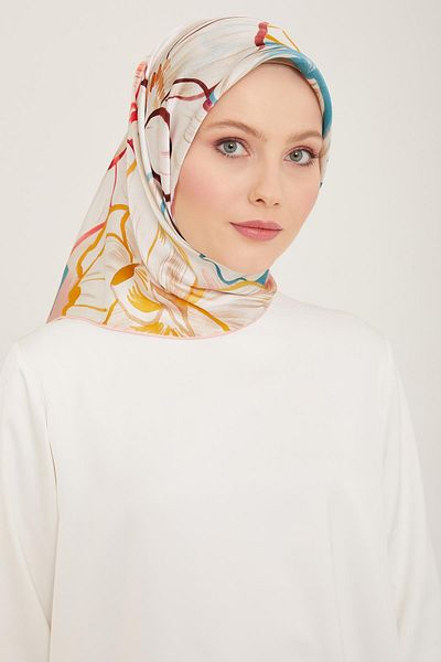 Armine Silk Scarf 9110d-08 2024 Summer Silk Twill