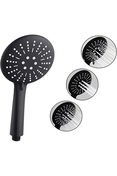 yapıtaşı Yt289 Elit siyah Banyo Duş Başlığı El duşu 3Fonksiyonlu