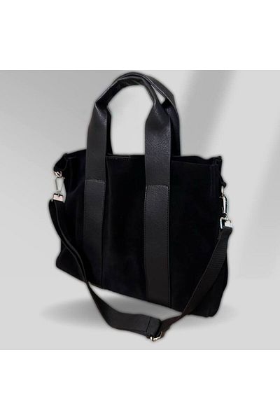 KRISTE BELL Nr 2005-Totebag Genuine Leather Chamois - 38 cm Length, 29 Width