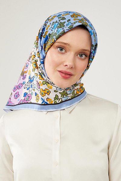Levidor Μωβ Μπλε Μάγισσα Trend Twill Φουλάρι