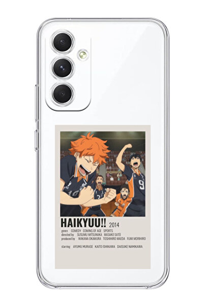 Magic Ring Samsung Galaxy A55 Uyumlu Haikyuu!! Poster Tasarımlı Şeffaf Telefo...