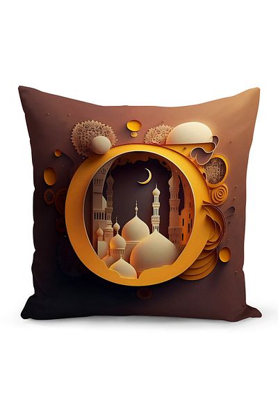 Bertille Home Серия Ramadan Двустранна калъфка за възглавница с дигитален печат (калъфка за възглавница Ramadan)