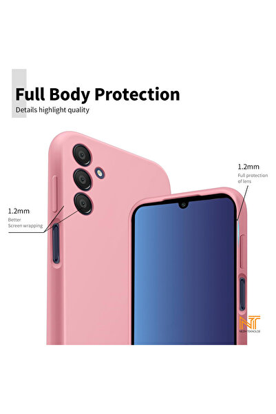 Nezih Case Samsung Galaxy A14 Kılıf Kamera Korumalı Lansman Kadife Iç Yüzeyli (şık Tasarım) Silikon Kapak