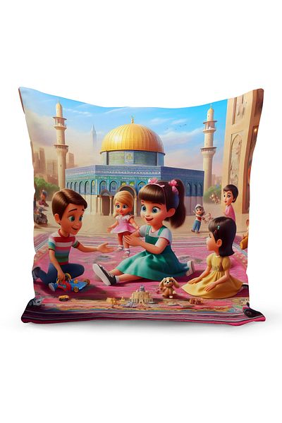 Bertille Home Husă de pernă cu imprimare digitală pe două fețe din seria Ramadan (Husă de pernă Ramadan)