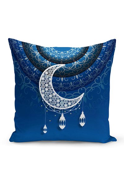 Bertille Home Husă de pernă cu imprimare digitală pe două fețe din seria Ramadan (Husă de pernă Ramadan)