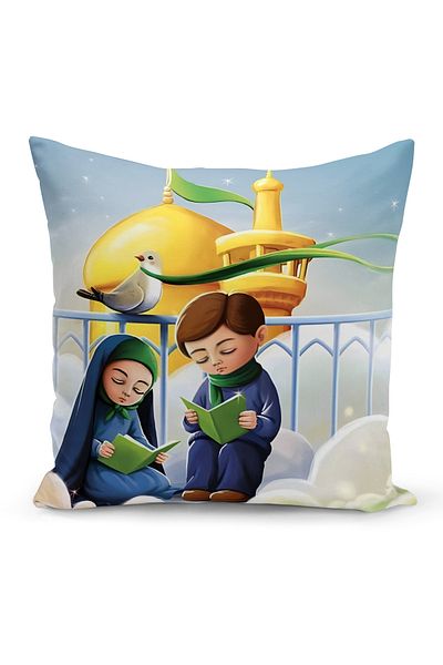 Bertille Home Husă de pernă cu imprimare digitală pe două fețe din seria Ramadan (Husă de pernă Ramadan)
