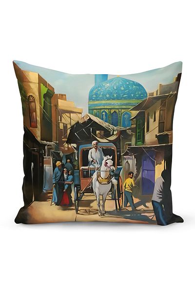 Bertille Home Husă de pernă cu imprimare digitală pe două fețe din seria Ramadan (Husă de pernă Ramadan)