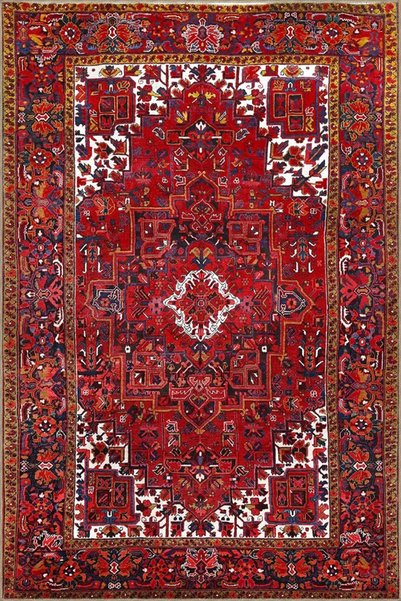 Rugs Modern Halı Traditional and Geometric Woven Base Carpet in Red Color Mir...