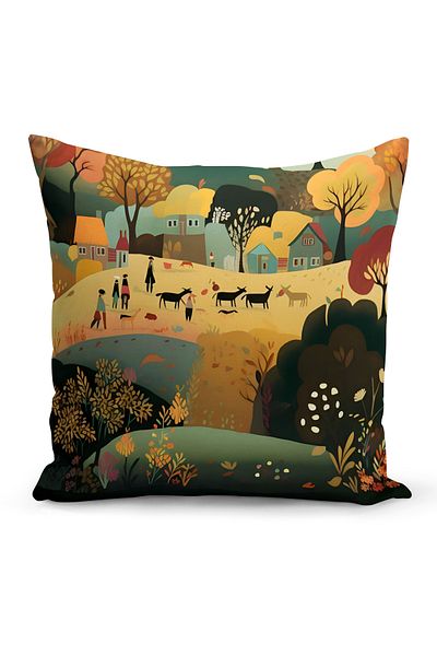 Bertille Home Κάλυμμα μαξιλαριού ριχτάρι σειράς Classic με ψηφιακή εκτύπωση διπλής όψης