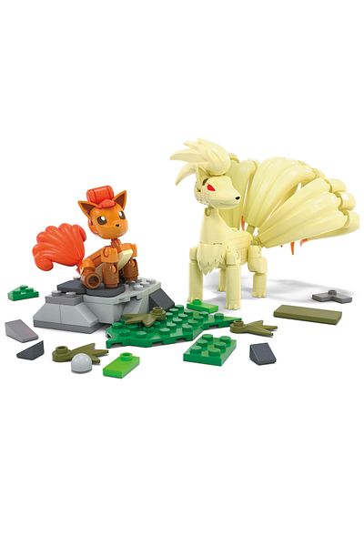 Pokemon مجموعة ألعاب بناء شخصيات الحركة، مجموعة Vulpix Evolution مع 145 قطعة وNinetales، 2 Characte قابلة للوضع