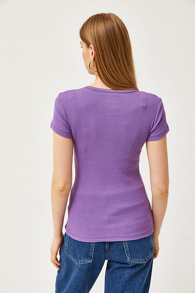 Olalook Women's Purple Snap-On Camisole T-Shirt BLZ-19000171