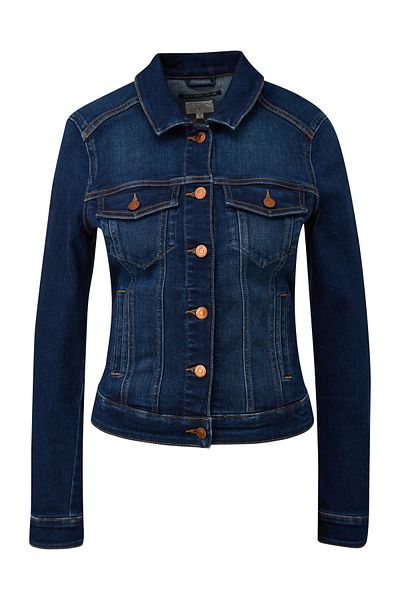 QS by s.Oliver Jeansjacke, antailliert, Denim, aspect clasic