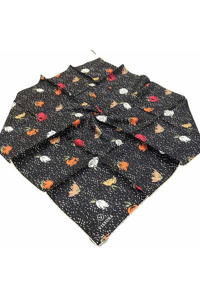 Vissona Tivil Claret Red Patterned Silk Scarf 17645-18-14