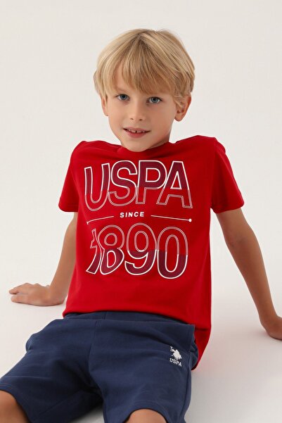 U.S. Polo Assn. 4-15 години Лицензиран от US Polo ASSN отбор за момчета - червен