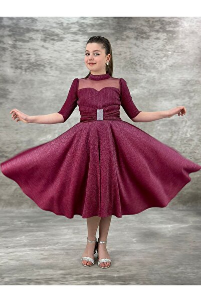 Pumpido Simli Kız Çocuk Abiye