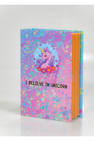 4nio CUTIE DE CĂRȚI DECORATIVE UNICORN ÎN FLORE