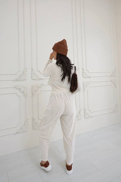 Glam Fashion VZOROVANÁ BLUZE - KALHOTOVÝ OBLEK