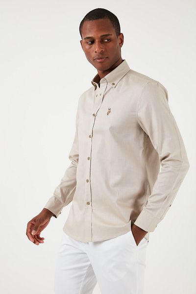 U.S. Polo Assn. Πόλο ΗΠΑ με κουμπιά γιακά 100% βαμβακερό πουκάμισο με κανονική εφαρμογή Ανδρικό πουκάμισο G081sz0041829891